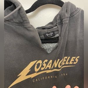 Los Angeles distressed hoodie, hardly worn brandy Melville